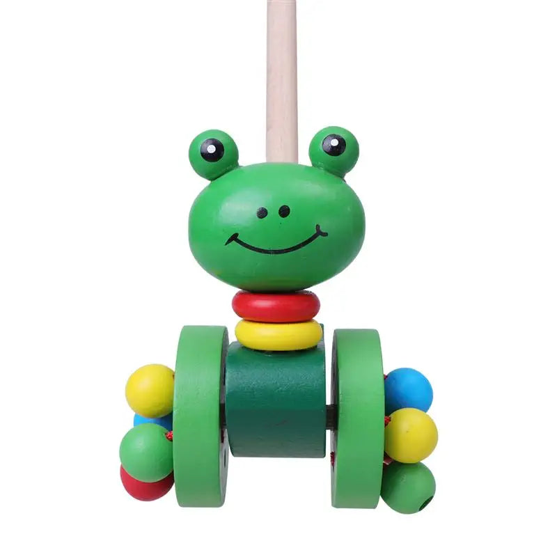 Dino Pusher Toy Cart for Babies - Educational Wooden Toy for Little Ones