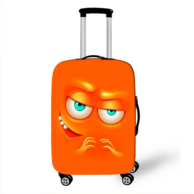 Funny Expression Luggage Cover – Protective Travel Cover for Suitcases from 18-32 Inches
