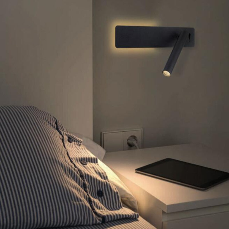 Rotatable LED Reading Wall Light for the Bed