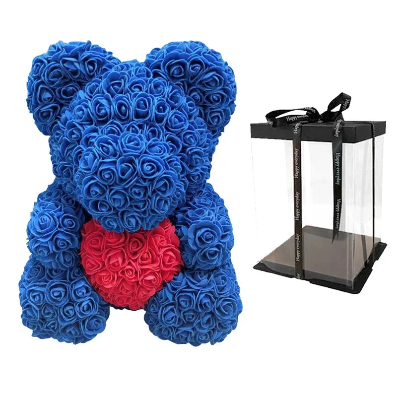 VivaBloom Romantic Rose Bear | Elegant handmade everlasting rose bear for love-filled moments