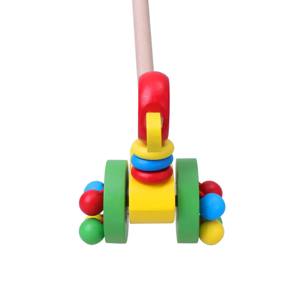 Dino Pusher Toy Cart for Babies - Educational Wooden Toy for Little Ones