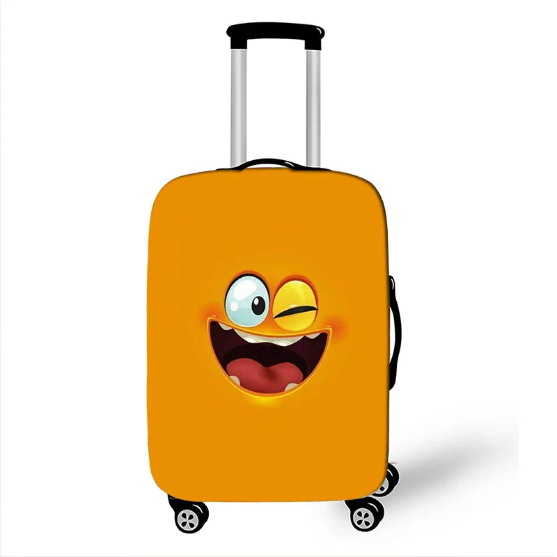 Funny Expression Luggage Cover – Protective Travel Cover for Suitcases from 18-32 Inches