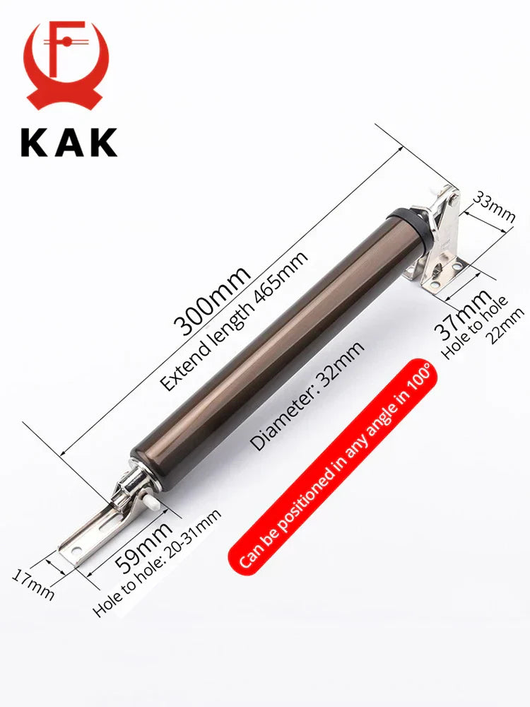 KAK Soft Closing Automatic Door Closer - 35KG Pneumatic, Adjustable Speed, Positioning Door Stopper, Protective Hardware