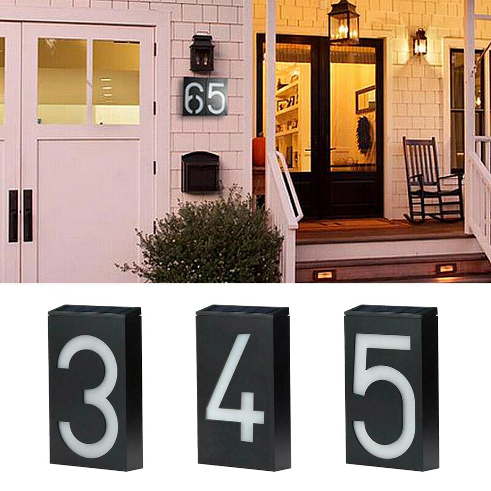 Illuminated House Number with Solar Energy - SolarSign