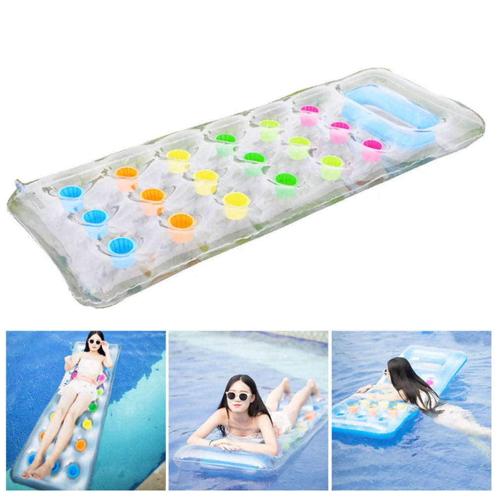 Luxury Inflatable Lounger with Colour Accents - Perfect for Relaxation on the Water