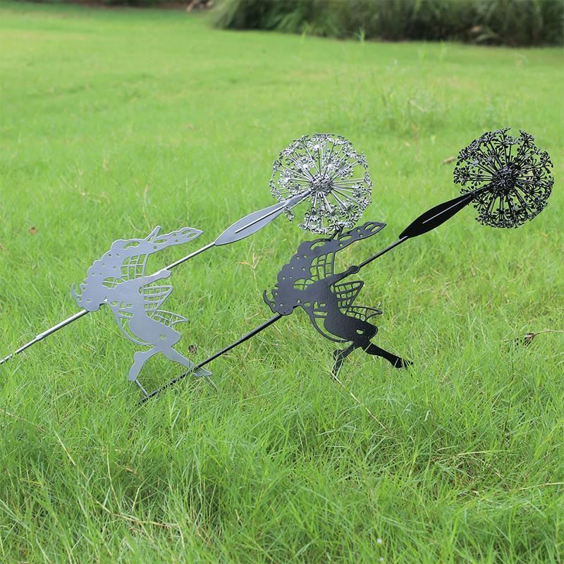 Fairies and Dandelions Dancing Together Sculpture for Outdoor Garden