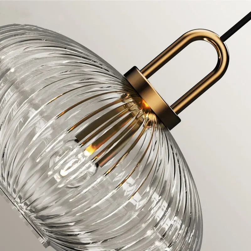 VeraGlow Japanese Pendant Light | Chic Nordic glass hanging lamp for warm and ambient lighting