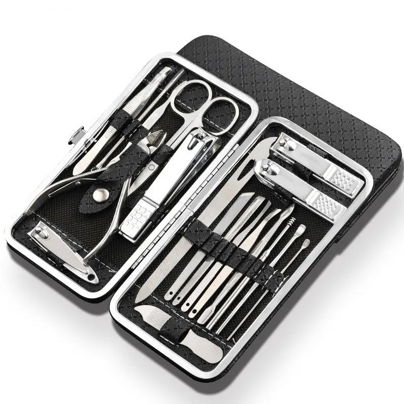 ProTrim ManiPro – 19-in-1 Professional Manicure Set in Stainless Steel