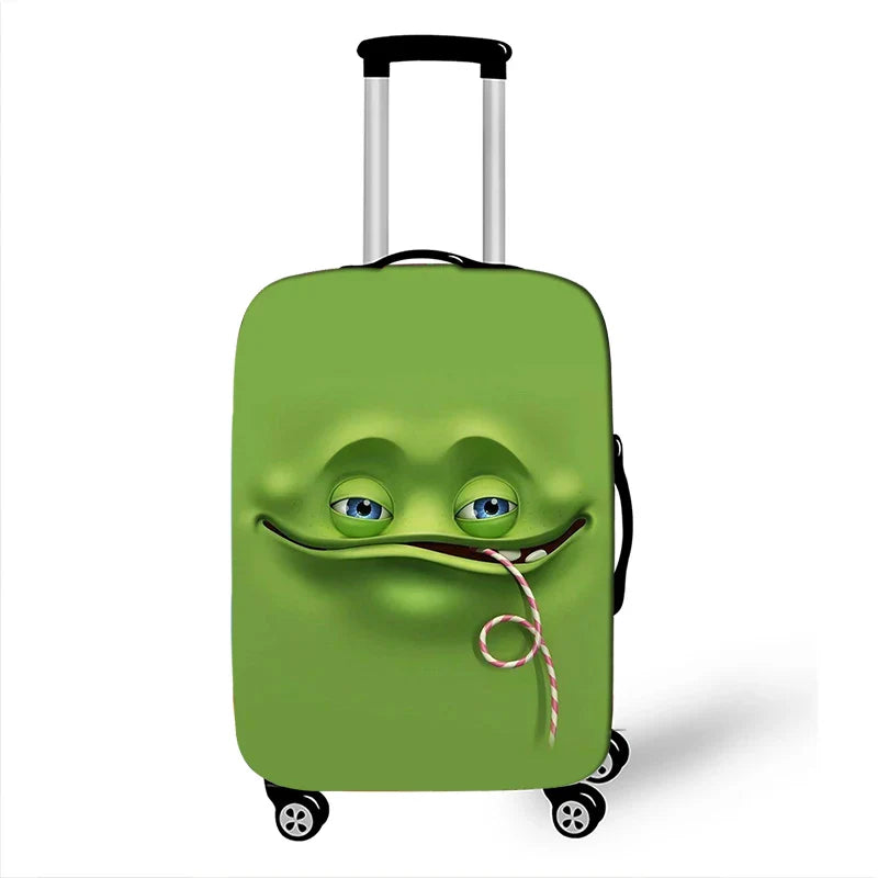 Funny Expression Luggage Cover – Protective Travel Cover for Suitcases from 18-32 Inches
