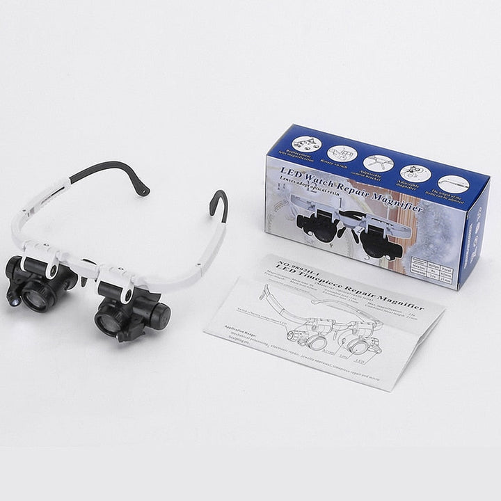 HD Reading Glasses with LED Lighting and Interchangeable Lenses - Optiview