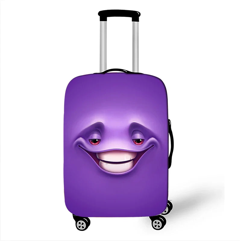 Funny Expression Luggage Cover – Protective Travel Cover for Suitcases from 18-32 Inches
