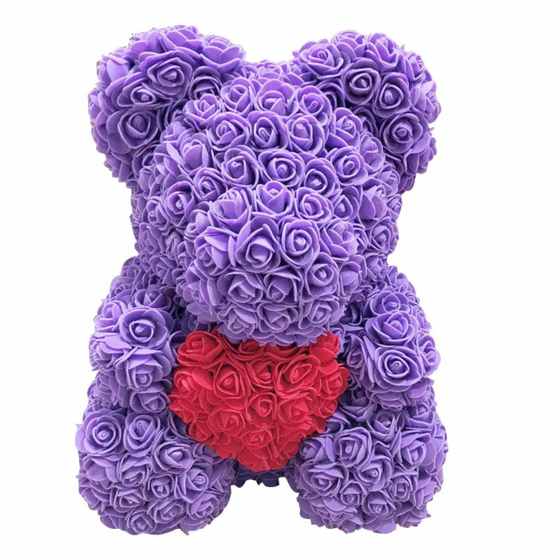 VivaBloom Romantic Rose Bear | Elegant handmade everlasting rose bear for love-filled moments