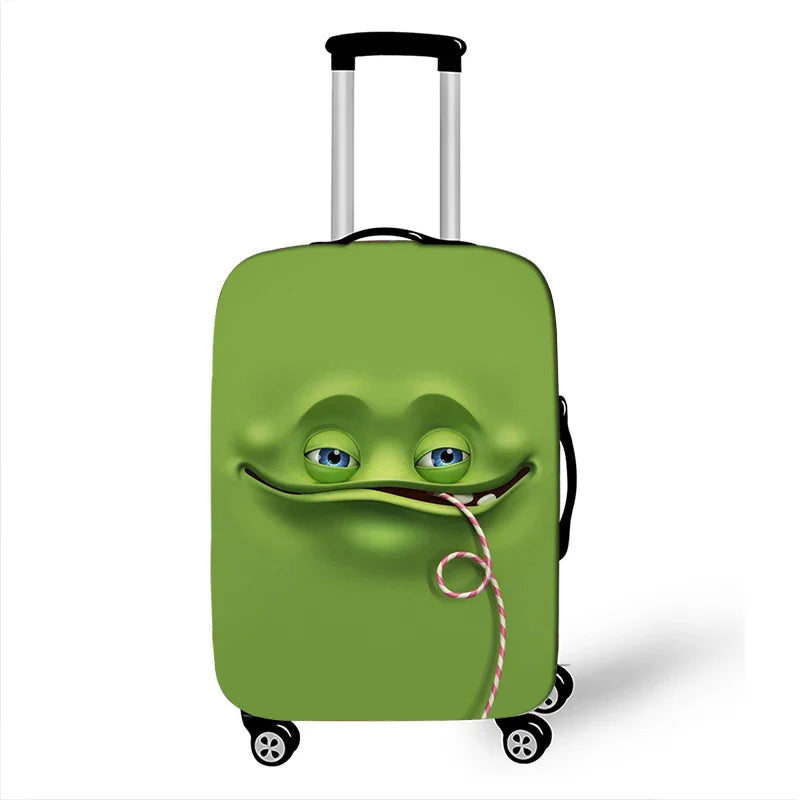 Funny Expression Luggage Cover – Protective Travel Cover for Suitcases from 18-32 Inches