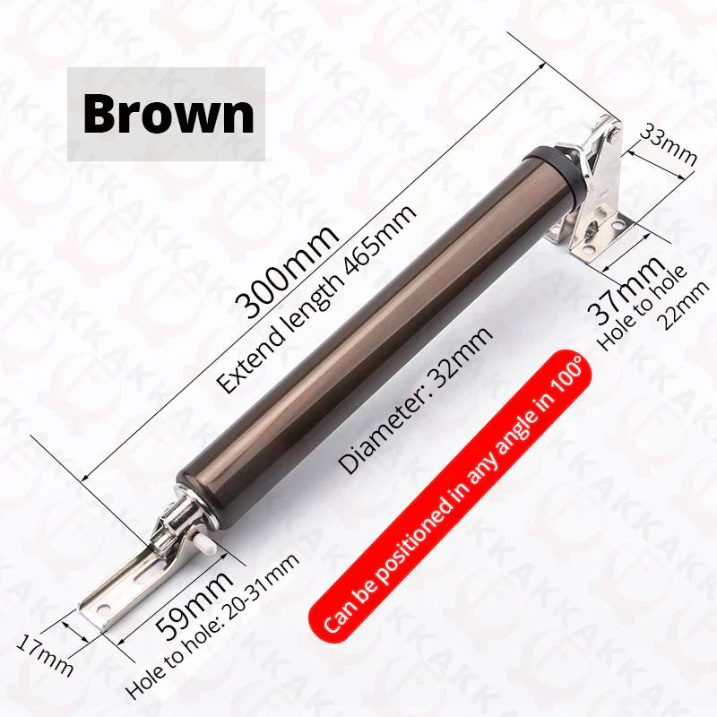 KAK Soft Closing Automatic Door Closer - 35KG Pneumatic, Adjustable Speed, Positioning Door Stopper, Protective Hardware