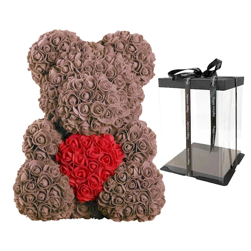 VivaBloom Romantic Rose Bear | Elegant handmade everlasting rose bear for love-filled moments