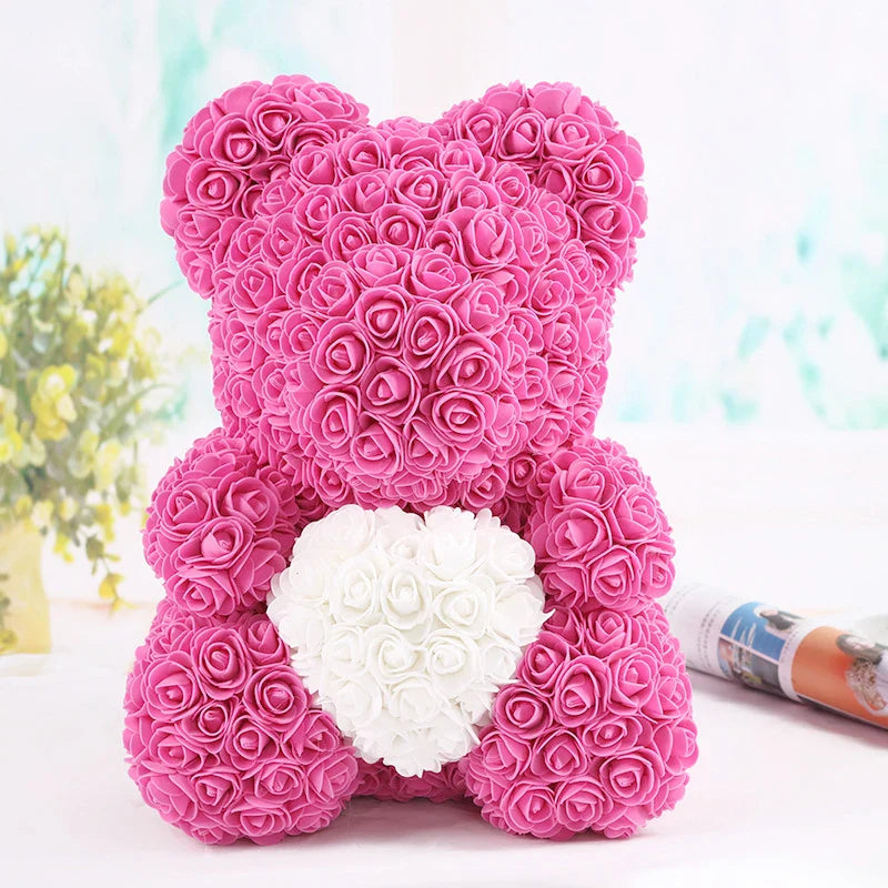 VivaBloom Romantic Rose Bear | Elegant handmade everlasting rose bear for love-filled moments