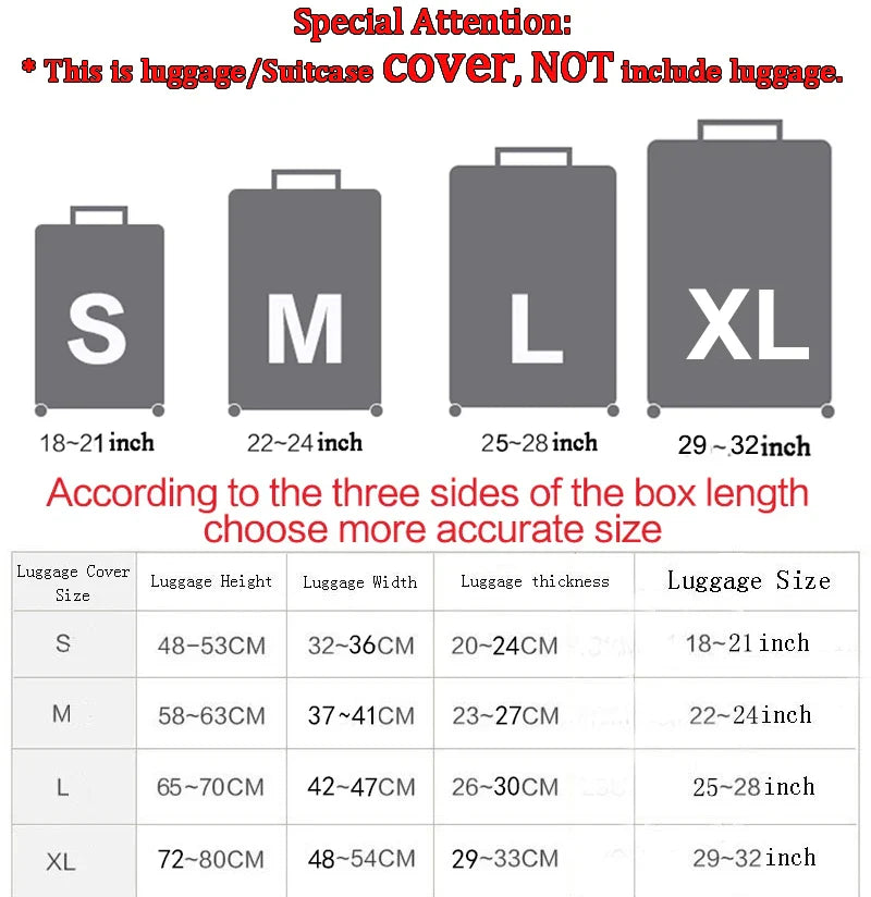 Funny Expression Luggage Cover – Protective Travel Cover for Suitcases from 18-32 Inches