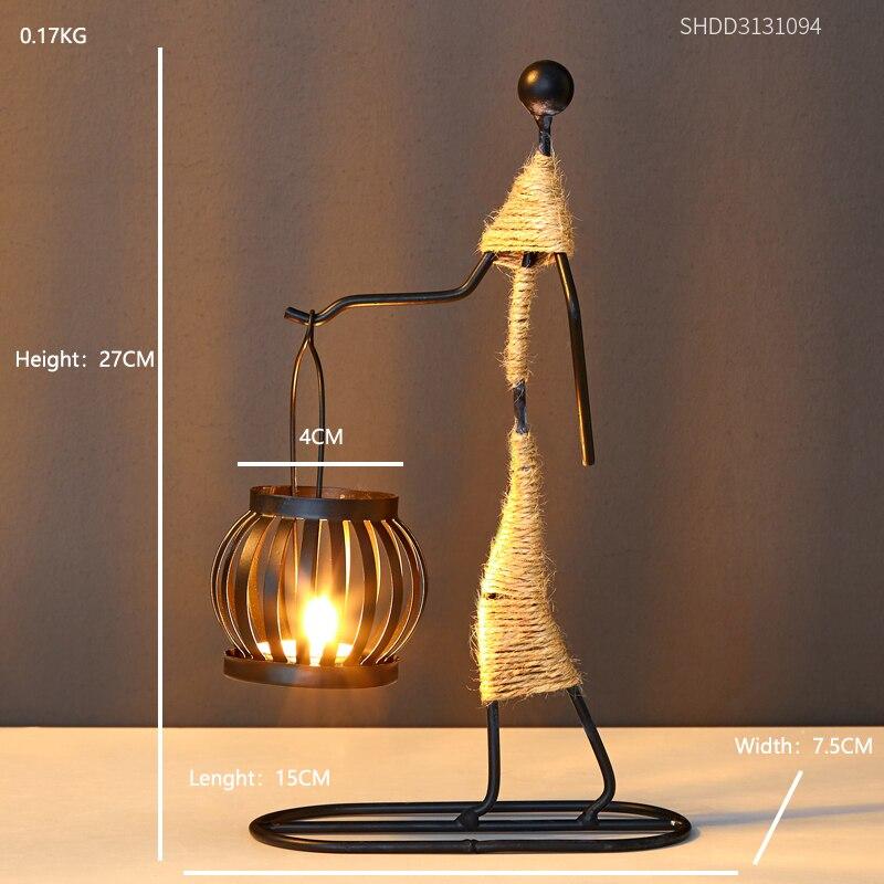 Rustic Lantern Figures Candle Holders - Stylish Ambient Lighting