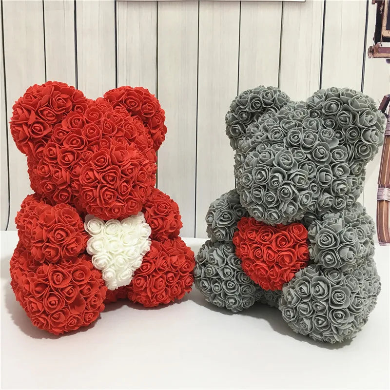 VivaBloom Romantic Rose Bear | Elegant handmade everlasting rose bear for love-filled moments