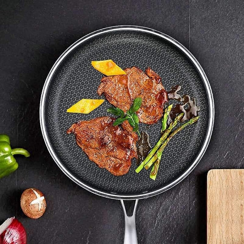 Scratch-Resistant Stainless Steel Frying Pan with Non-Stick Coating – ProCook Elite