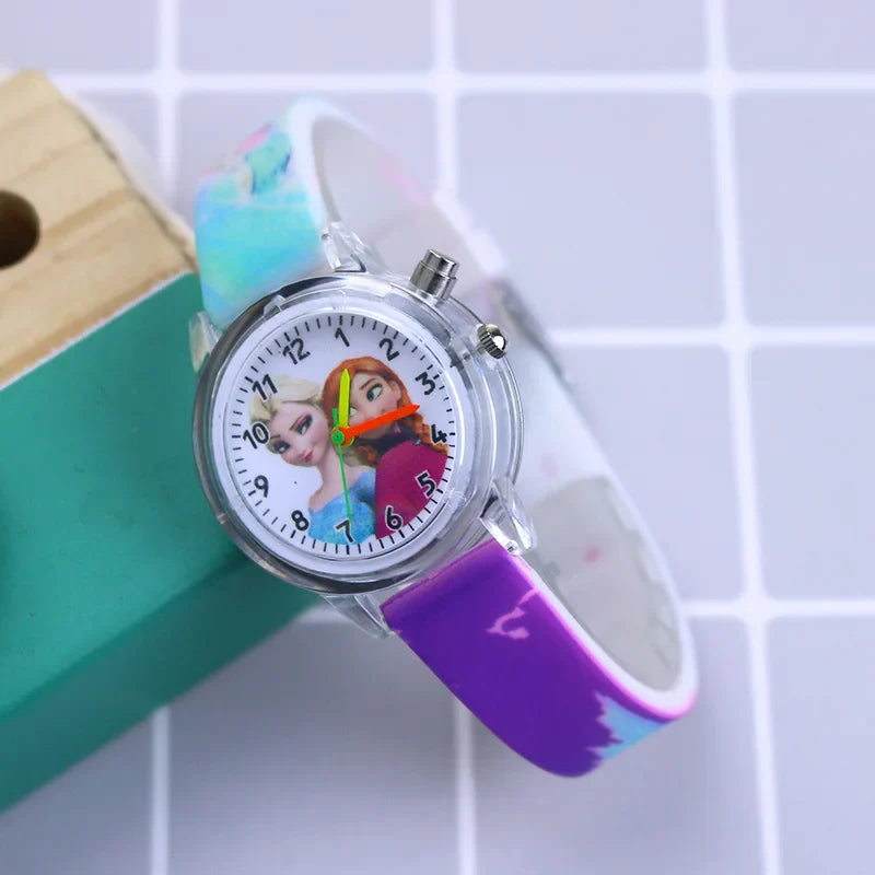 Glowing Children's Watch – Available in Spider-Man and Frozen Designs