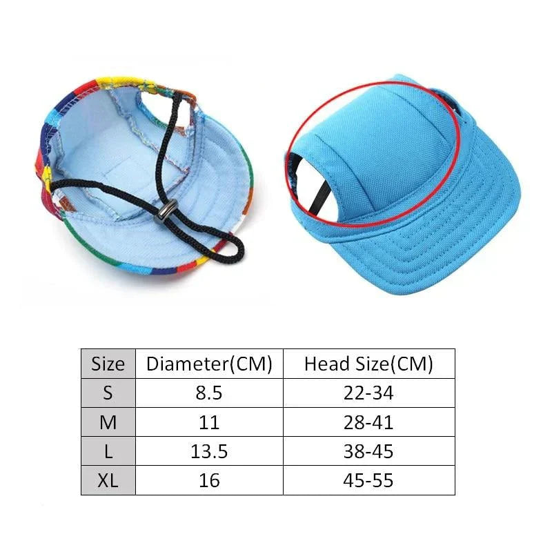 Stylish Round Brim Dog Cap - SunnyPaws