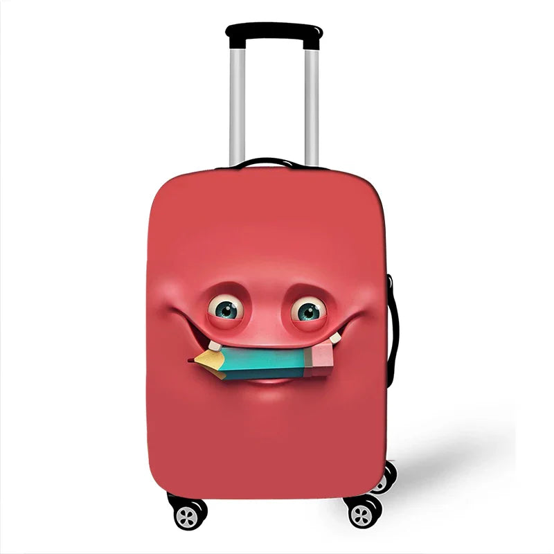 Funny Expression Luggage Cover – Protective Travel Cover for Suitcases from 18-32 Inches