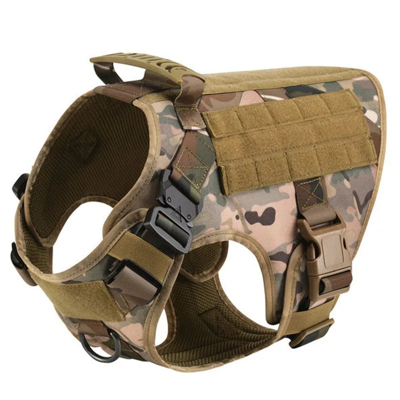 TacticalElite K9 Harness and Lead Set - Military-Style Harness for Large Dogs with Training Lead