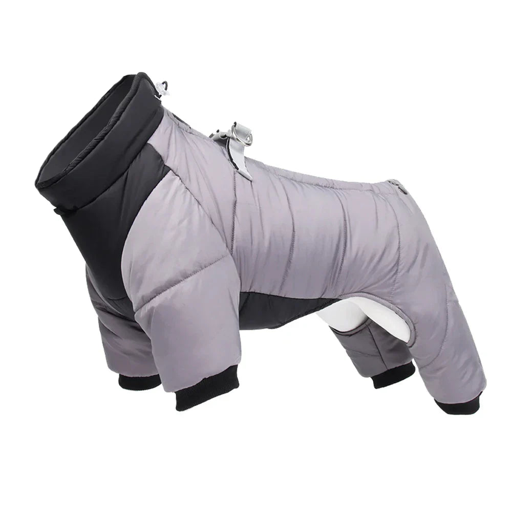 FurLuxe Waterproof Winter Coat with Harness - Dog Coat for Small and Medium-Sized Dogs