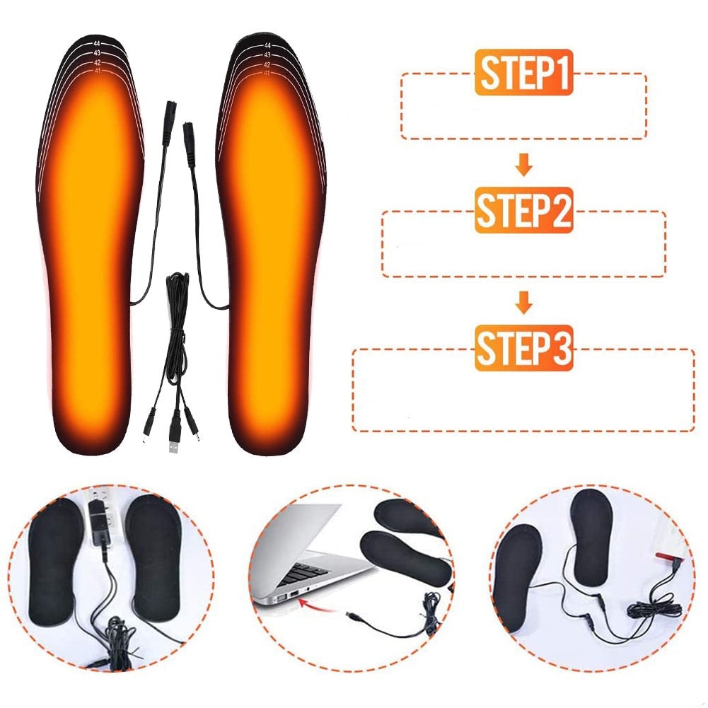 Rechargeable Heated Insoles – USB Rechargeable for Comfortable Warmth