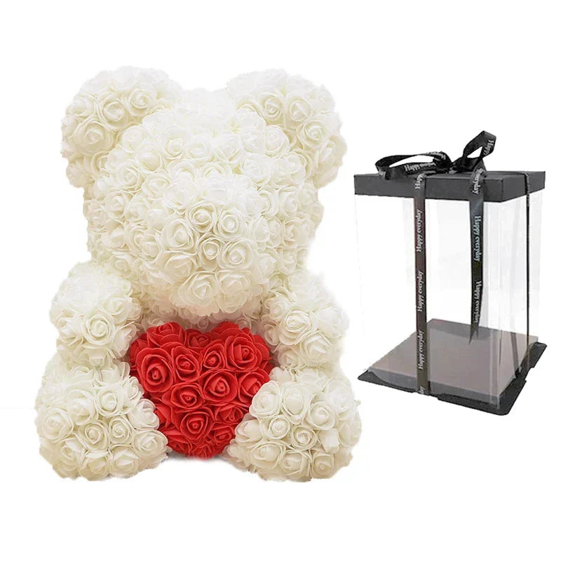 VivaBloom Romantic Rose Bear | Elegant handmade everlasting rose bear for love-filled moments