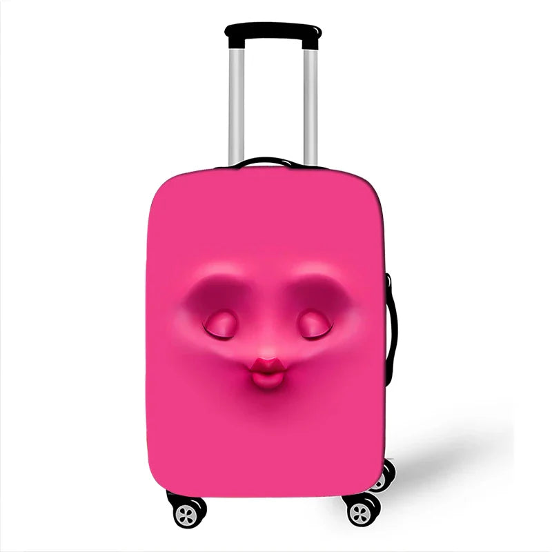 Funny Expression Luggage Cover – Protective Travel Cover for Suitcases from 18-32 Inches