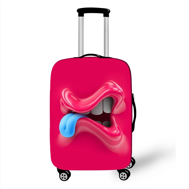 Funny Expression Luggage Cover – Protective Travel Cover for Suitcases from 18-32 Inches
