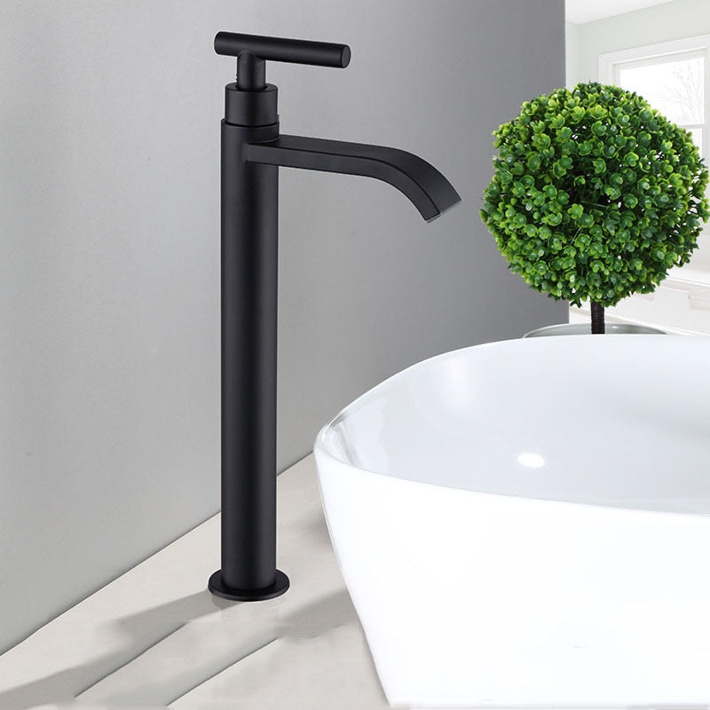 Matte Black Cold Water Basin Mixer – Noira