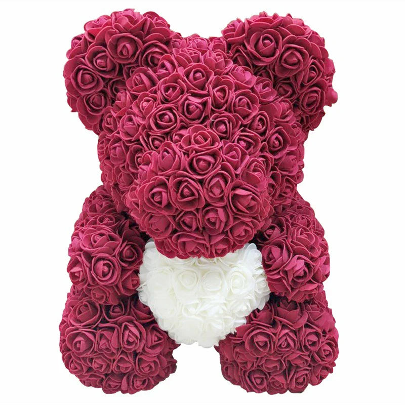 VivaBloom Romantic Rose Bear | Elegant handmade everlasting rose bear for love-filled moments