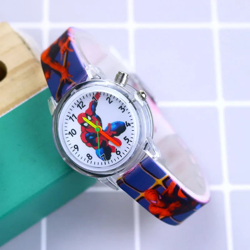 Glowing Children's Watch – Available in Spider-Man and Frozen Designs