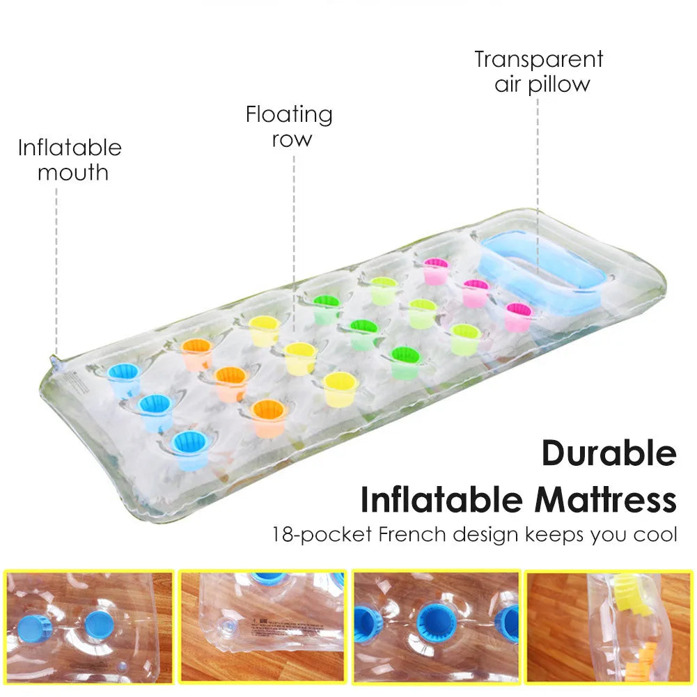 Luxury Inflatable Lounger with Colour Accents - Perfect for Relaxation on the Water