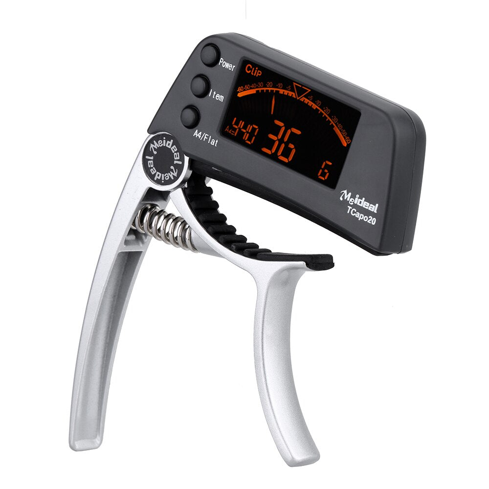 2-in-1 Guitar Capo & Tuner – TuneGrip