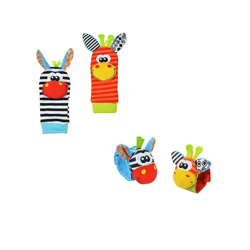 Sensory Rattle Set for Babies with Hand and Foot Play – WobbleFun (Buy 1, Get 1 Free)