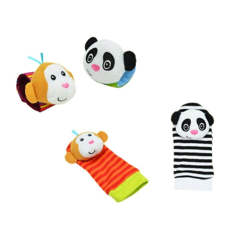 Sensory Rattle Set for Babies with Hand and Foot Play – WobbleFun (Buy 1, Get 1 Free)