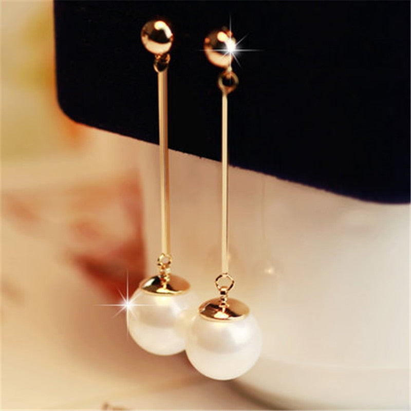 Pearl Drop Earrings in Luxurious Design – Selena
