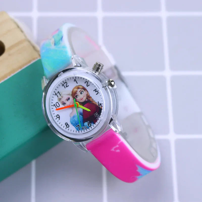 Glowing Children's Watch – Available in Spider-Man and Frozen Designs