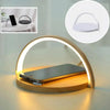 AuraGlow Smart Charging Dock | Modern bedside lamp with integrated fast wireless charging for all Qi-enabled devices