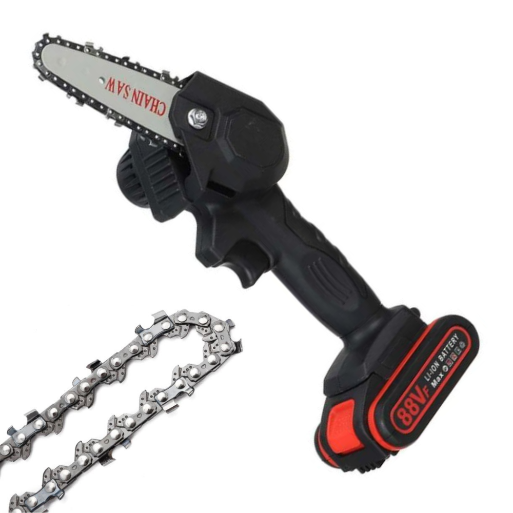 HandyPRO | Powerful Handheld Electric Chainsaw | Wireless Pruning | Includes 2 Batteries | Lightweight and Eco-Friendly | For Efficient Garden Maintenance