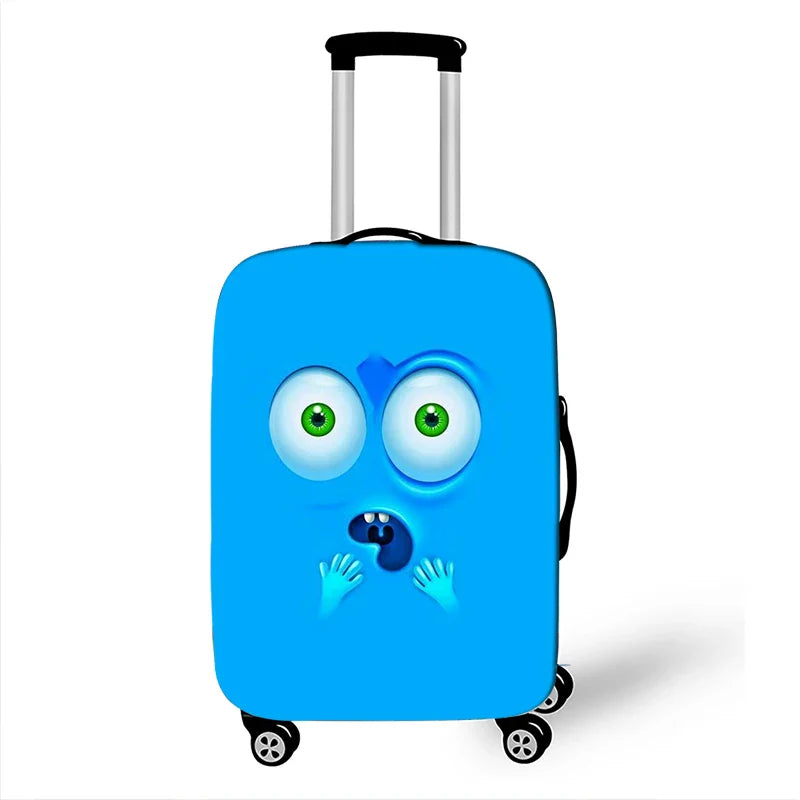 Funny Expression Luggage Cover – Protective Travel Cover for Suitcases from 18-32 Inches