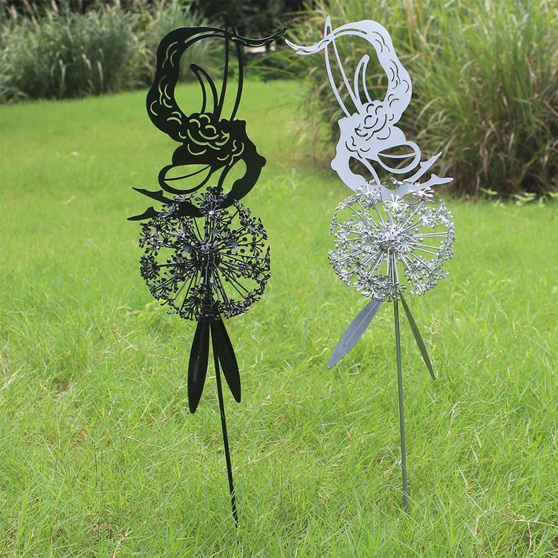 Fairies and Dandelions Dancing Together Sculpture for Outdoor Garden