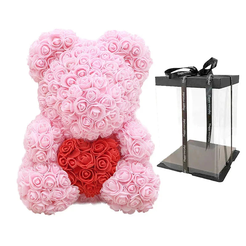 VivaBloom Romantic Rose Bear | Elegant handmade everlasting rose bear for love-filled moments