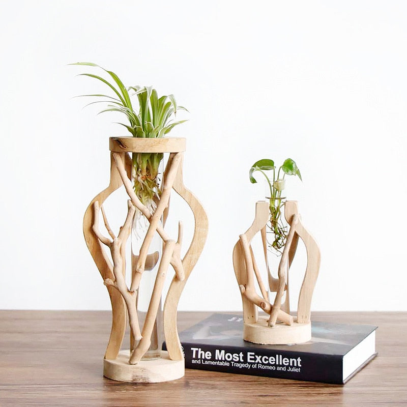 Natural Wooden Vase - Unique Decoration for Plants