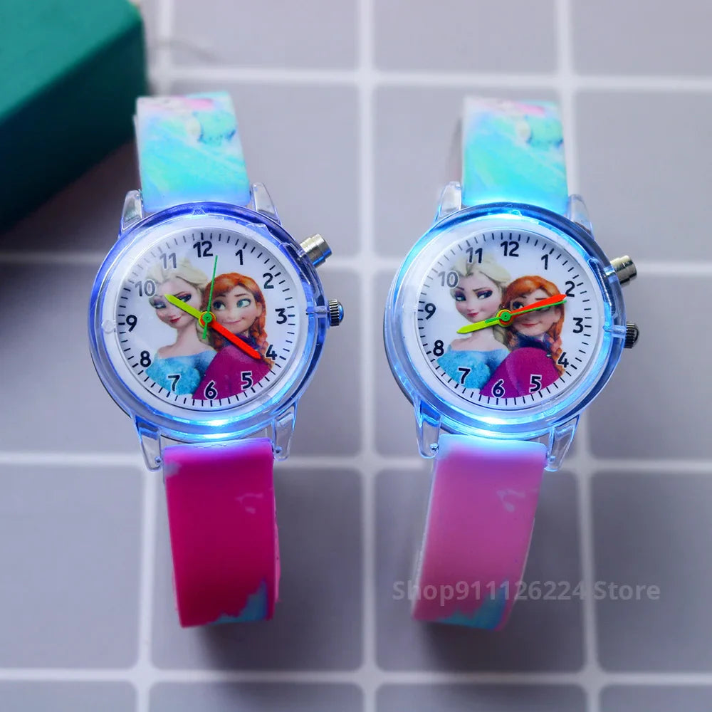 Glowing Children's Watch – Available in Spider-Man and Frozen Designs