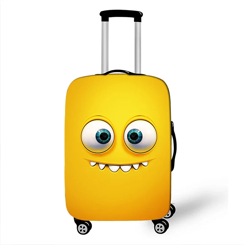 Funny Expression Luggage Cover – Protective Travel Cover for Suitcases from 18-32 Inches